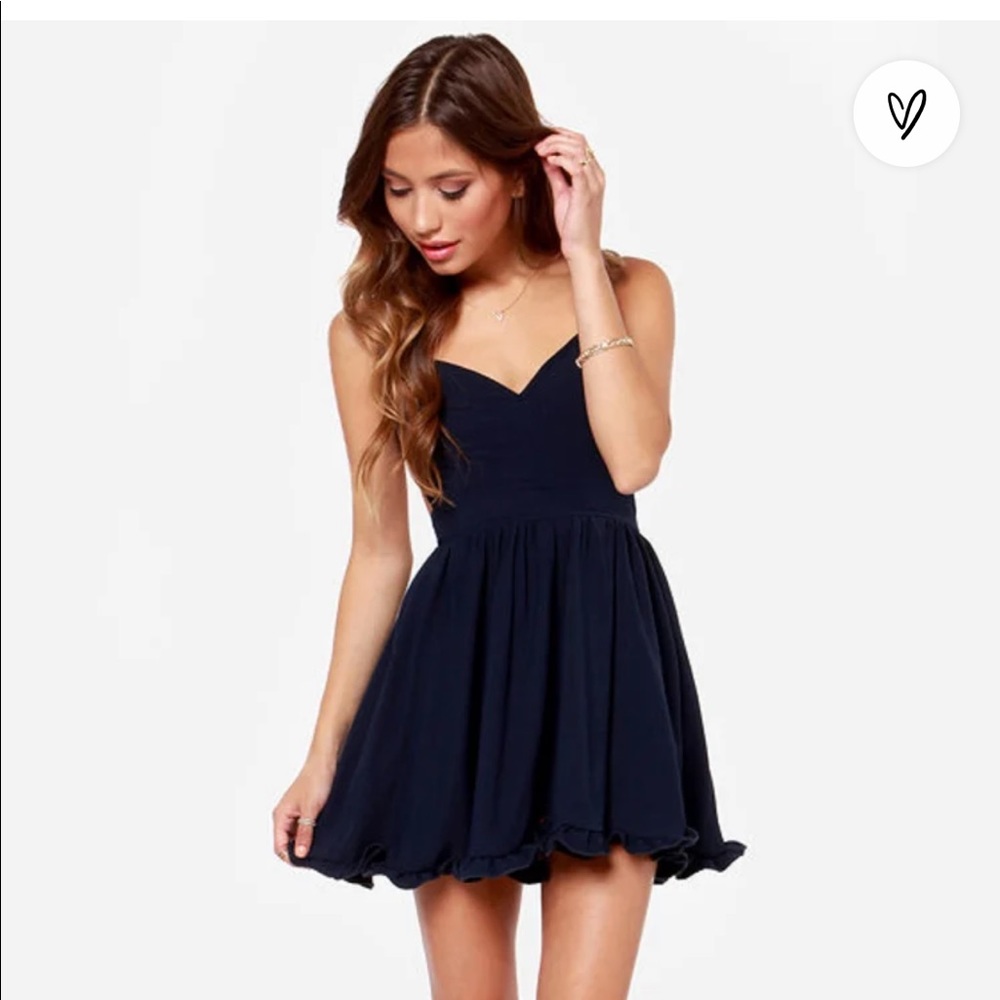 Lulu’s Exclusive Can’t Go Wrong Navy Blue Dress